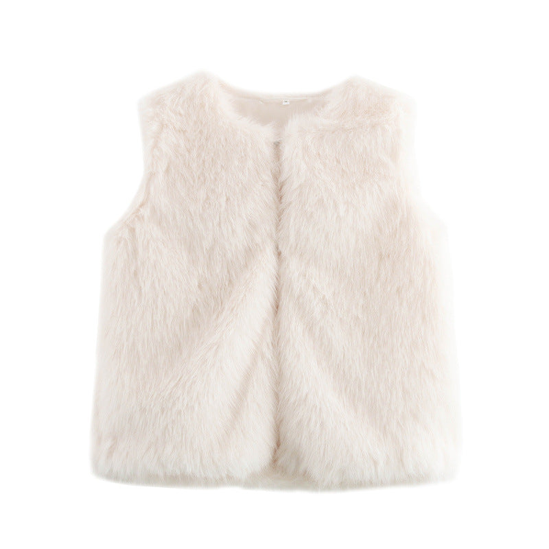 Ladies Chic and Fashion Faux Fur Gilet