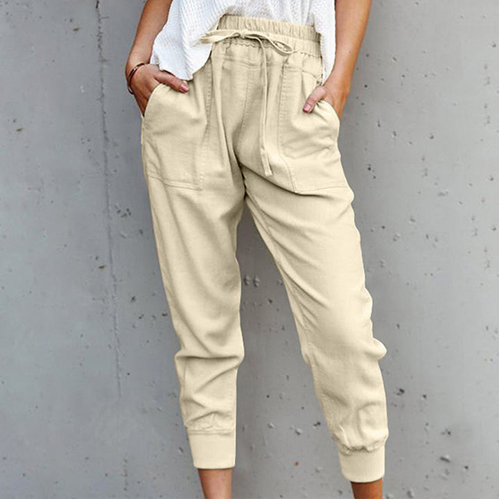 Comfortable leisure pants for women with elastic waistband Lune London