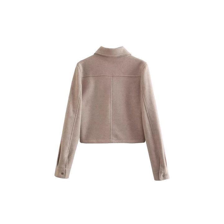 Short wool jacket for women in a classic style with patch pockets Lune London
