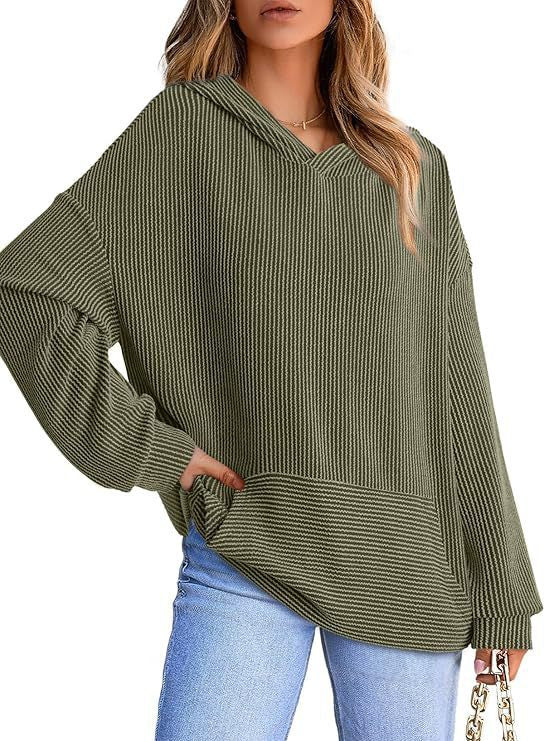 Ladies Comfortable Knitted Hooded Sweater Lune London