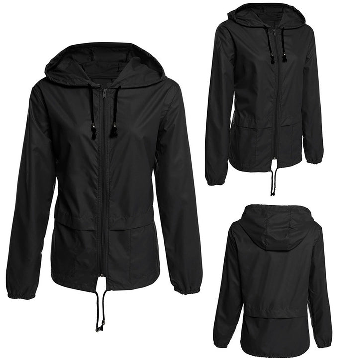 Ladies lightweight transition jacket with adjustable drawstring Lune London