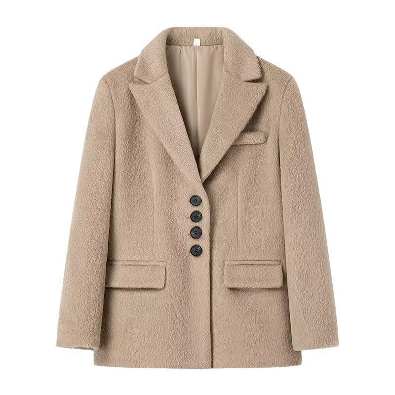Dames Élégante Flair Veste avec Texture de Haute Qualité et Poches Pratiques Chic & Stil