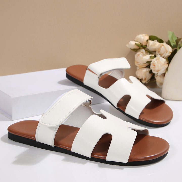 Women Cross-strap Slip-on Sandals Lune London