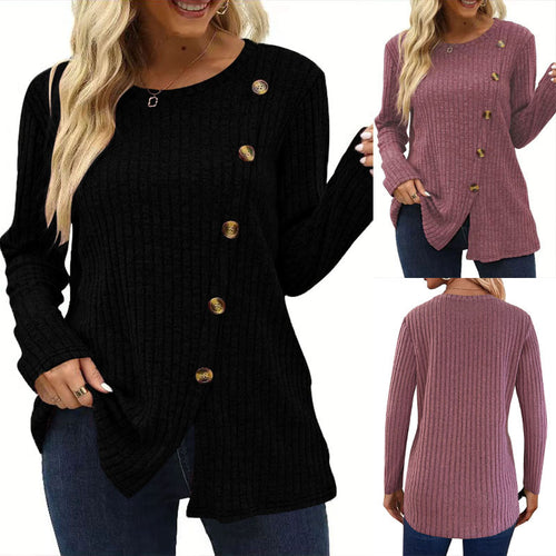 Knitted sweater for women with button details Lune London