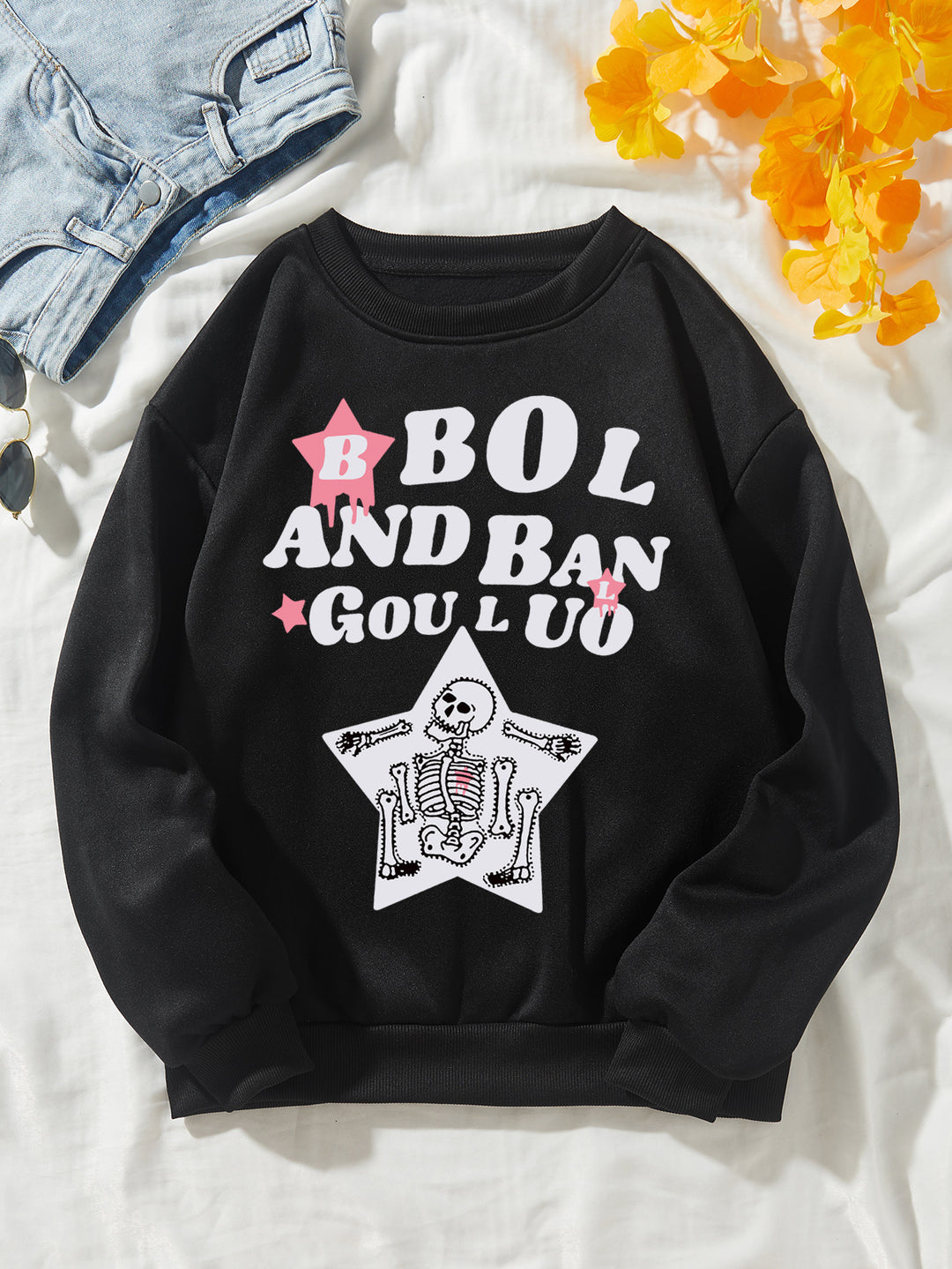 Women's casual sweatshirt with creative skeleton design Chic & Stil