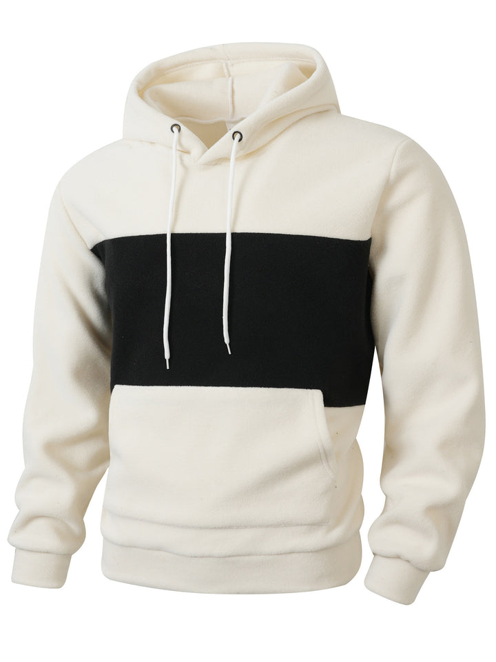 Men's hoodie in fleece with oversized collar Lune London