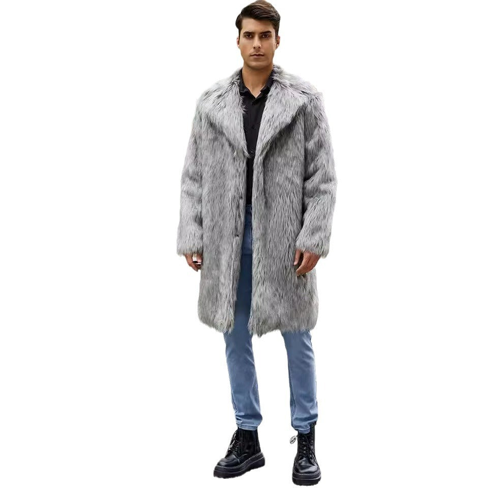 Luxurious faux fur coat for men with a modern design Lune London