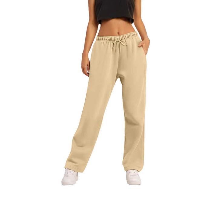 Women's wide casual pants with elastic waistband and practical side pockets Chic & Stil 1773783716