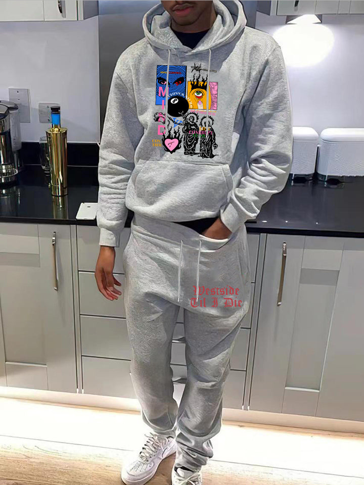 Lune London women's urban hoodie set and jogger pants with creative graphic design