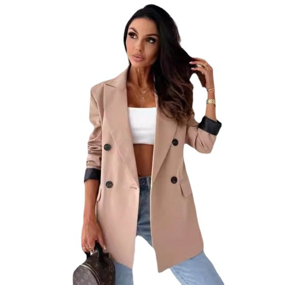 Ladies Elegant Blazer with Animal Print Lune London