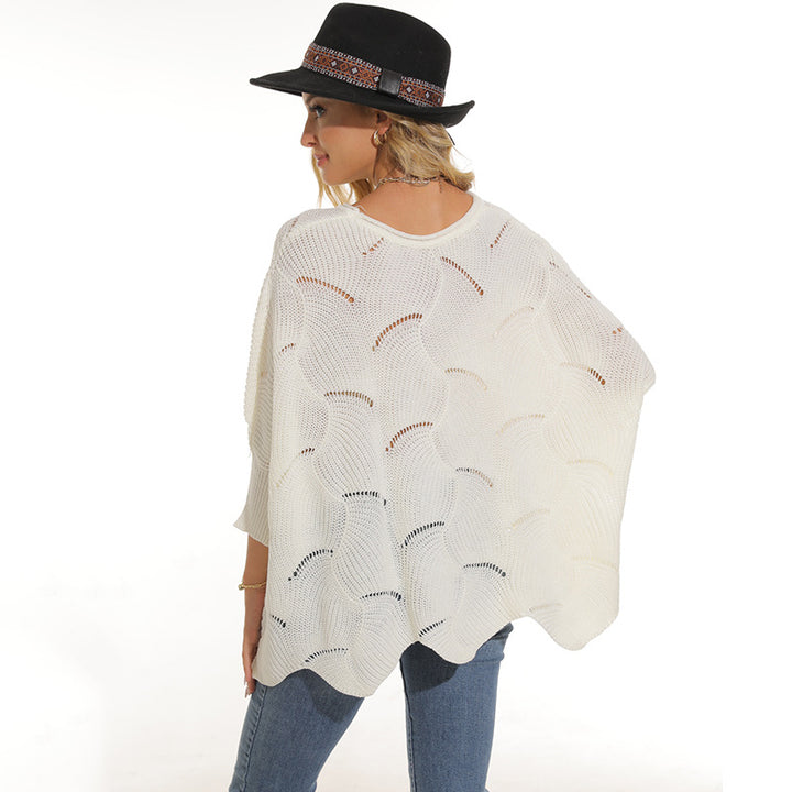 Casual poncho for women in lightweight knits Lune London