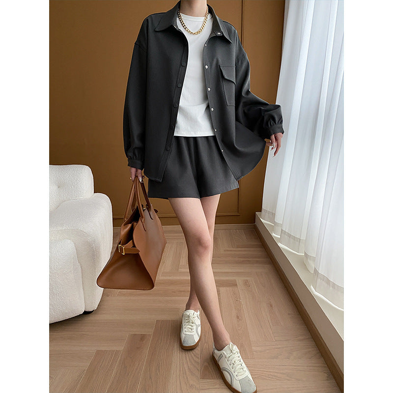 Women's Short Sleeve Blouse and Shorts Set Chic & Stil