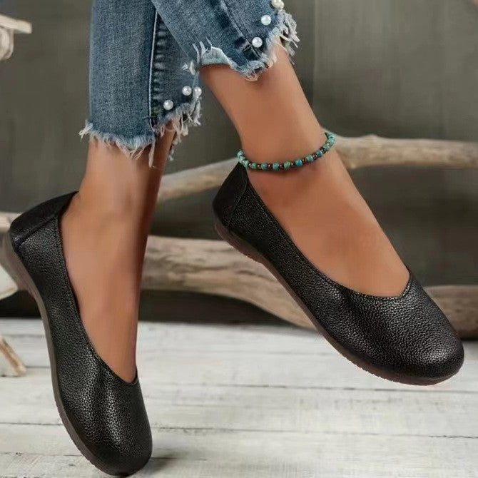 Ladies Chic Structured Flat Slippers
