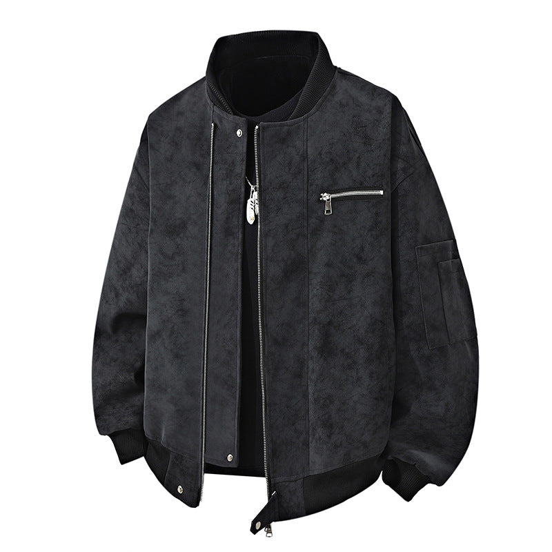 Trendy bomber jacket for men with a vintage look, featuring a practical zipper and stylish details Lune London