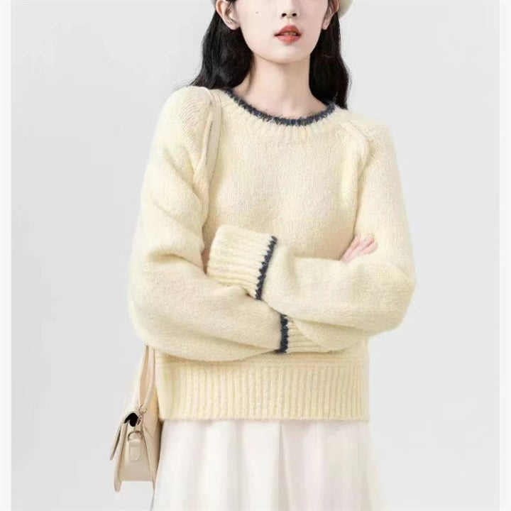 Pull rond confortable pour femmes en tricot fin Chic & Stil