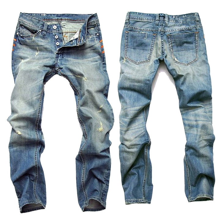 Ripped denim jeans for women with a relaxed fit and an authentic worn look Lune London