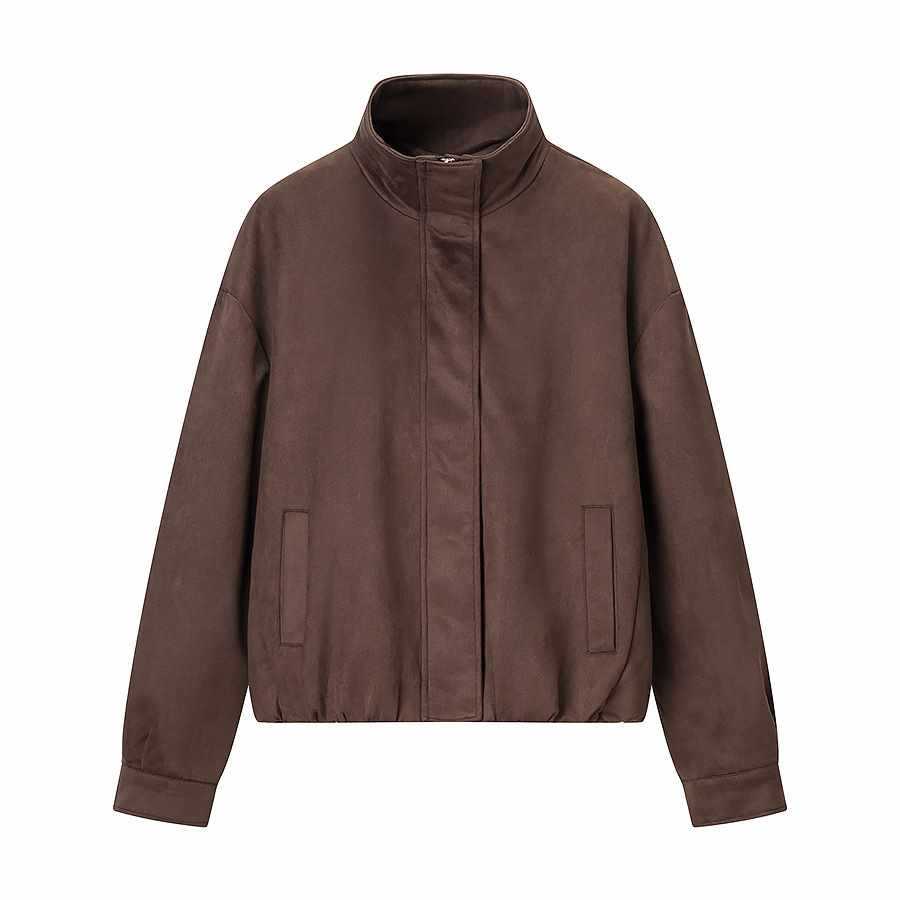 Women's transition jacket with high collar and practical pockets Lune London