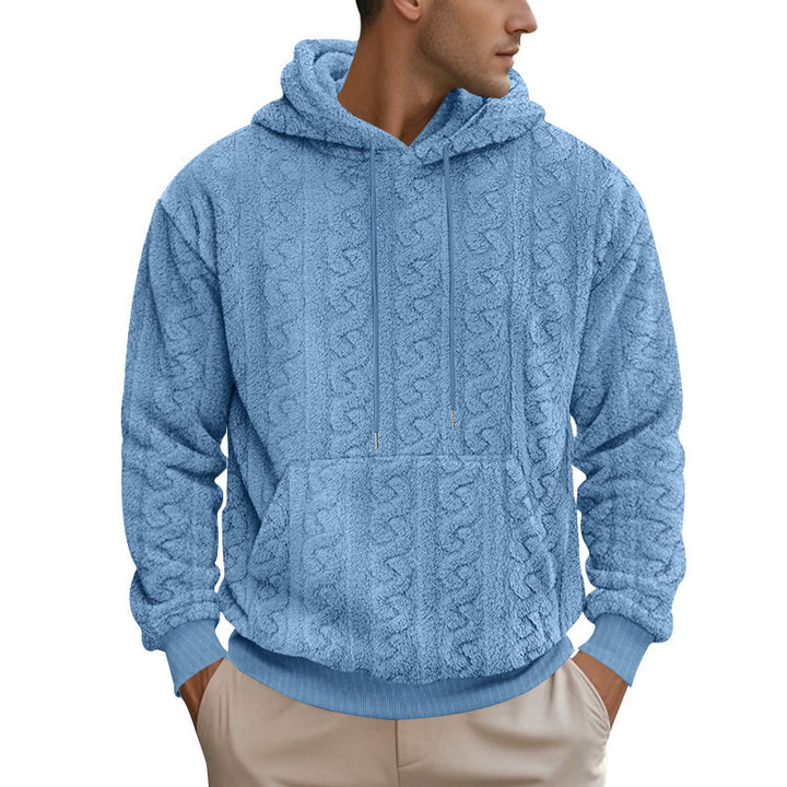 Men's comfortable fleece hoodie with hood and kangaroo pocket Lune London