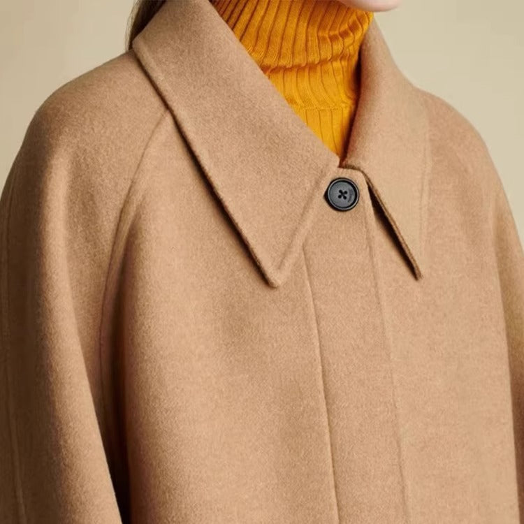 Manteau en laine surdimensionné pour femmes avec col moderne Chic & Stil