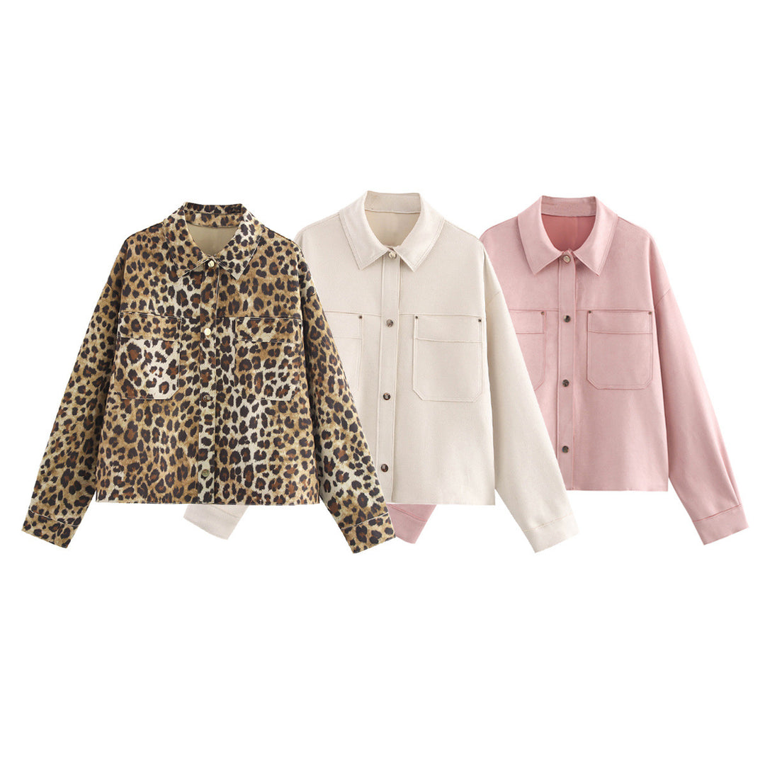Casual overshirt jacket for women with practical chest pockets and classic collar Lune London