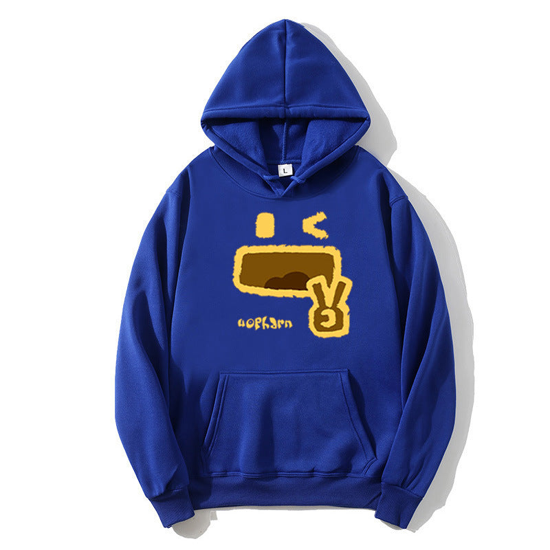 Women’s Hooded Sweatshirt with Creative Emoji Design Chic & Style