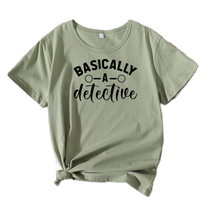 Women’s Quirky Detective Humor T-Shirt Lune London
