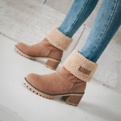 Ladies Comfortable Ankle Boots with Warm Lining Lune London