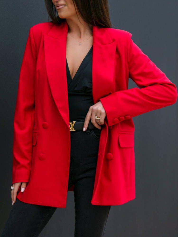 Fashionable women's blazer with double-breasted buttons and refined cut Lune London