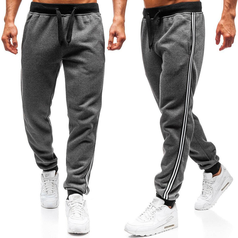 Men Casual Sports Pants with Side Stripes Lune London