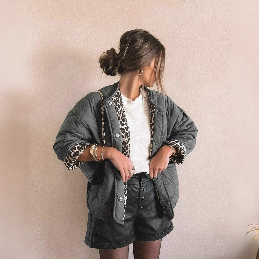 Transitional jacket for women with a modern quilted design featuring practical pockets Lune London