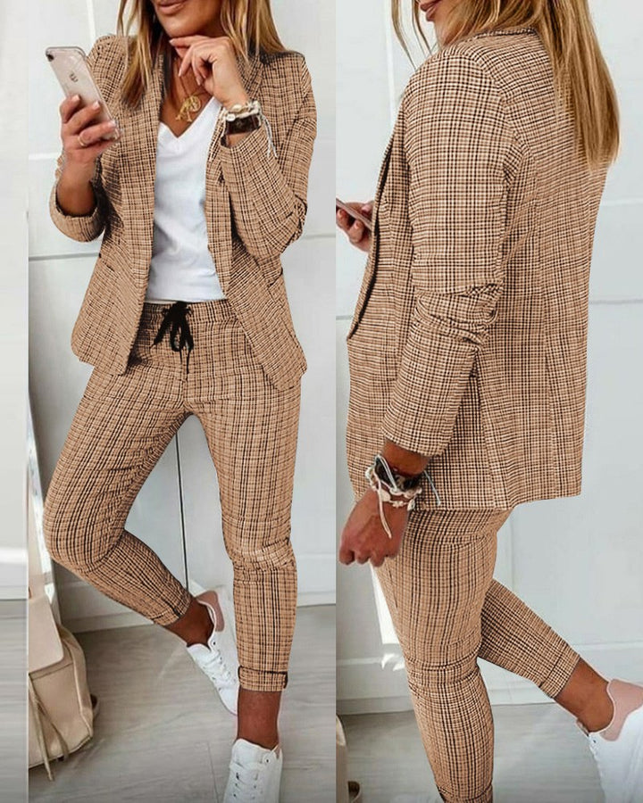 Checkered women's jacket with a casual fit Lune London