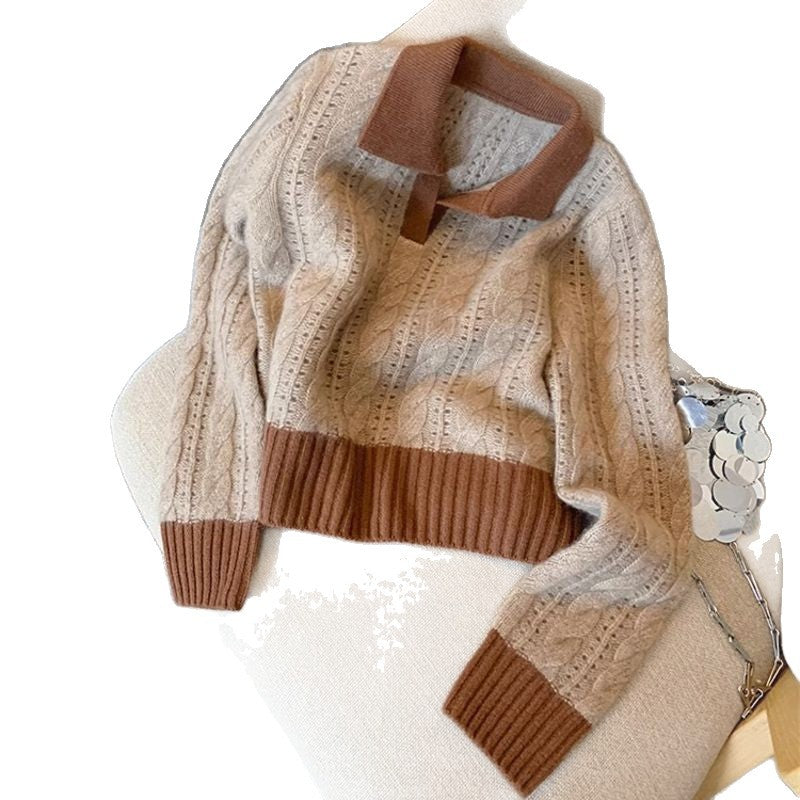 Pull en tricot pour femmes avec col Chic & Stil