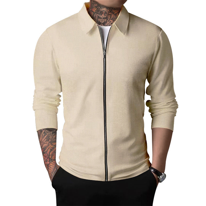 Chic and Style zipped sporty polo shirt for men