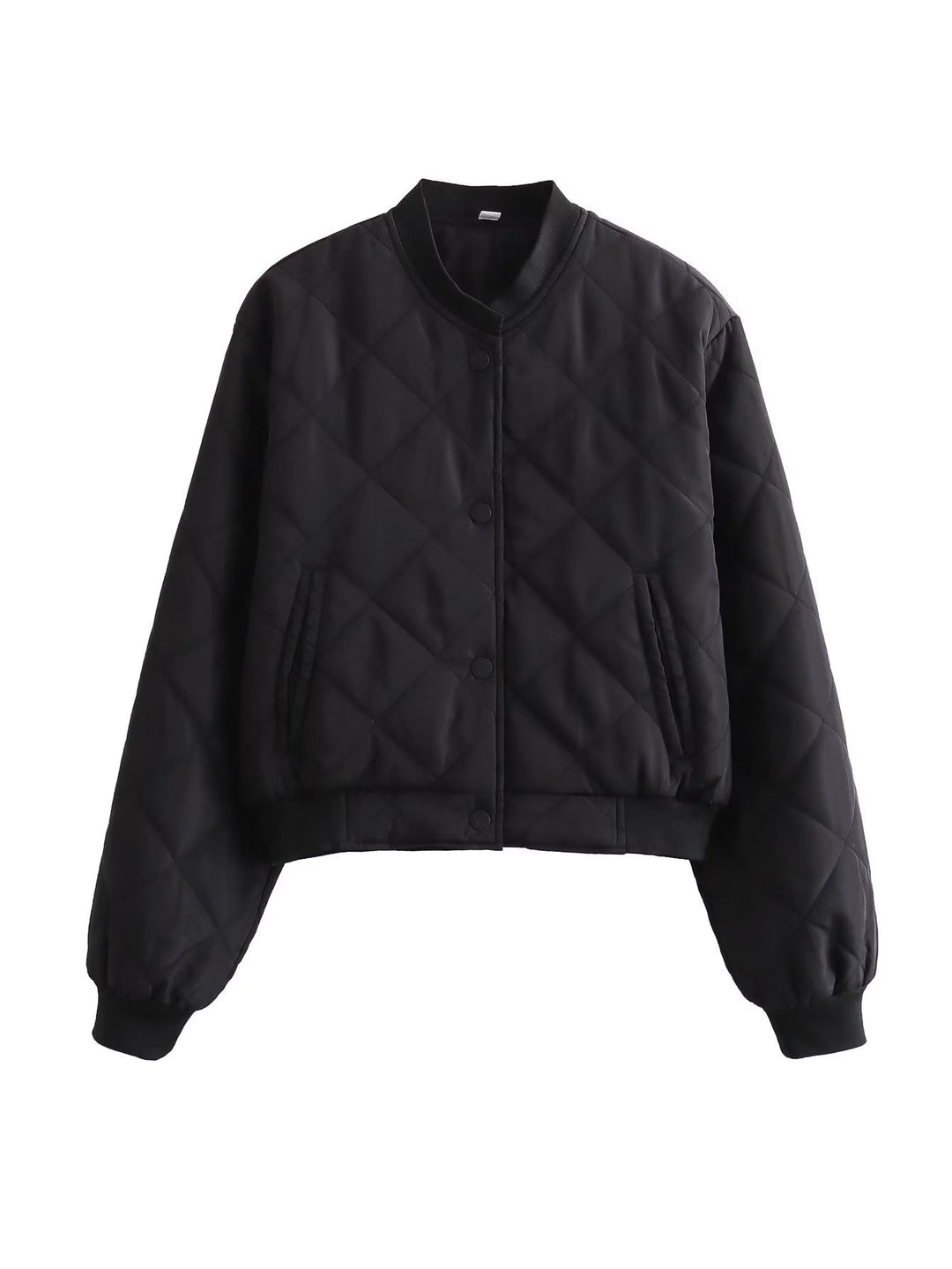 Ladies quilted transition jacket with modern cut and practical pockets Lune London