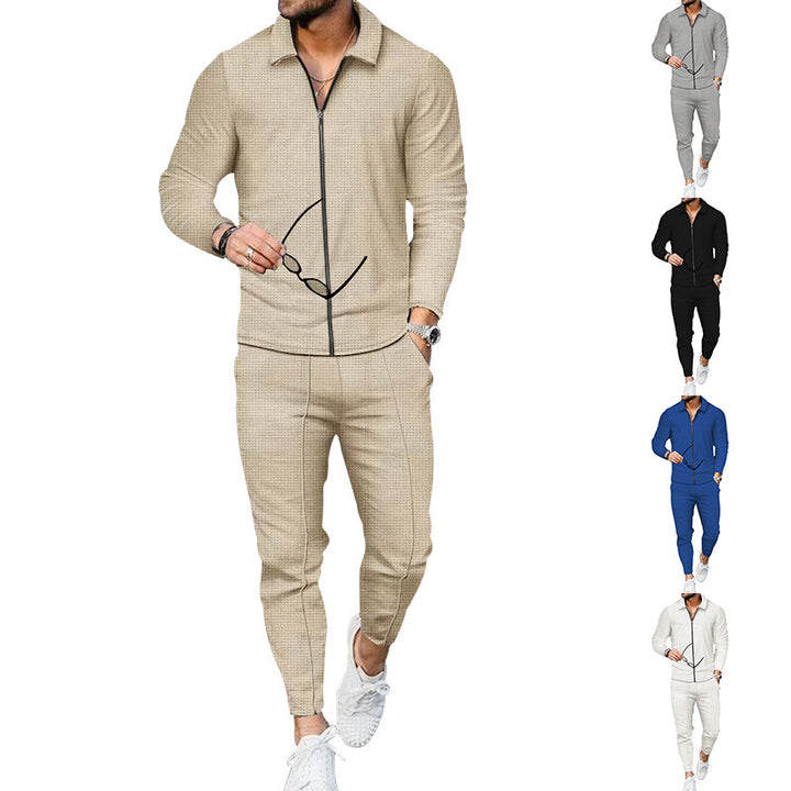 Breathable sports set for men with zipper and elastic waistband Lune London