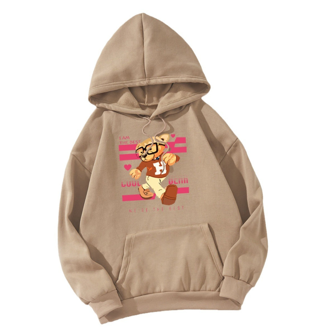 Women's hoodie with funny bear motifs and unique graphic print Chic & Stil
