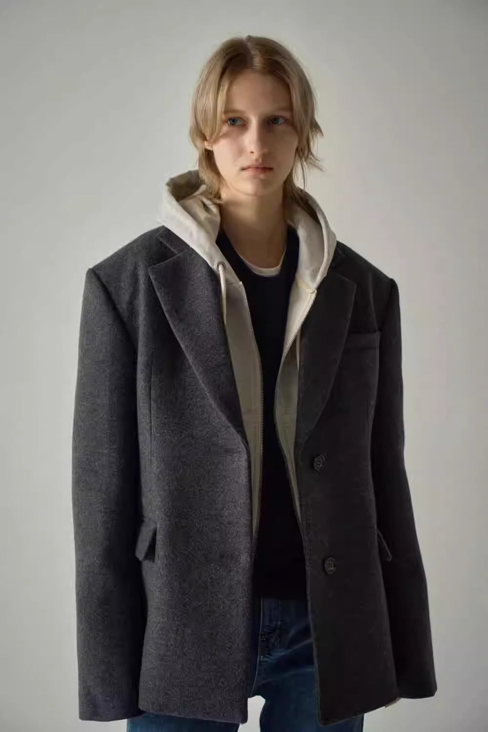 Blazer surdimensionné élégant pour femmes avec veste intérieure sophistiquée Chic & Stil