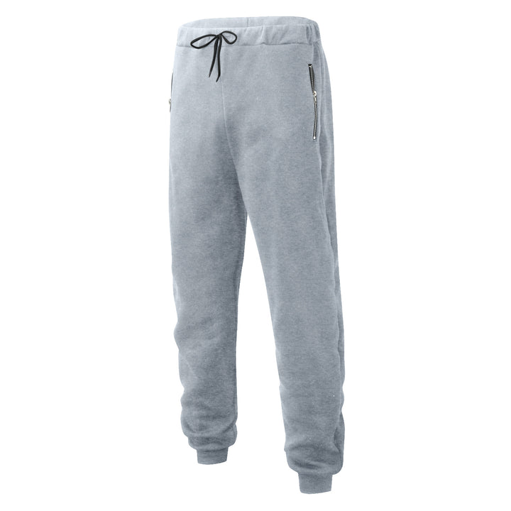 Sporty men's jogging pants with elastic waistband and side zip pockets Lune London