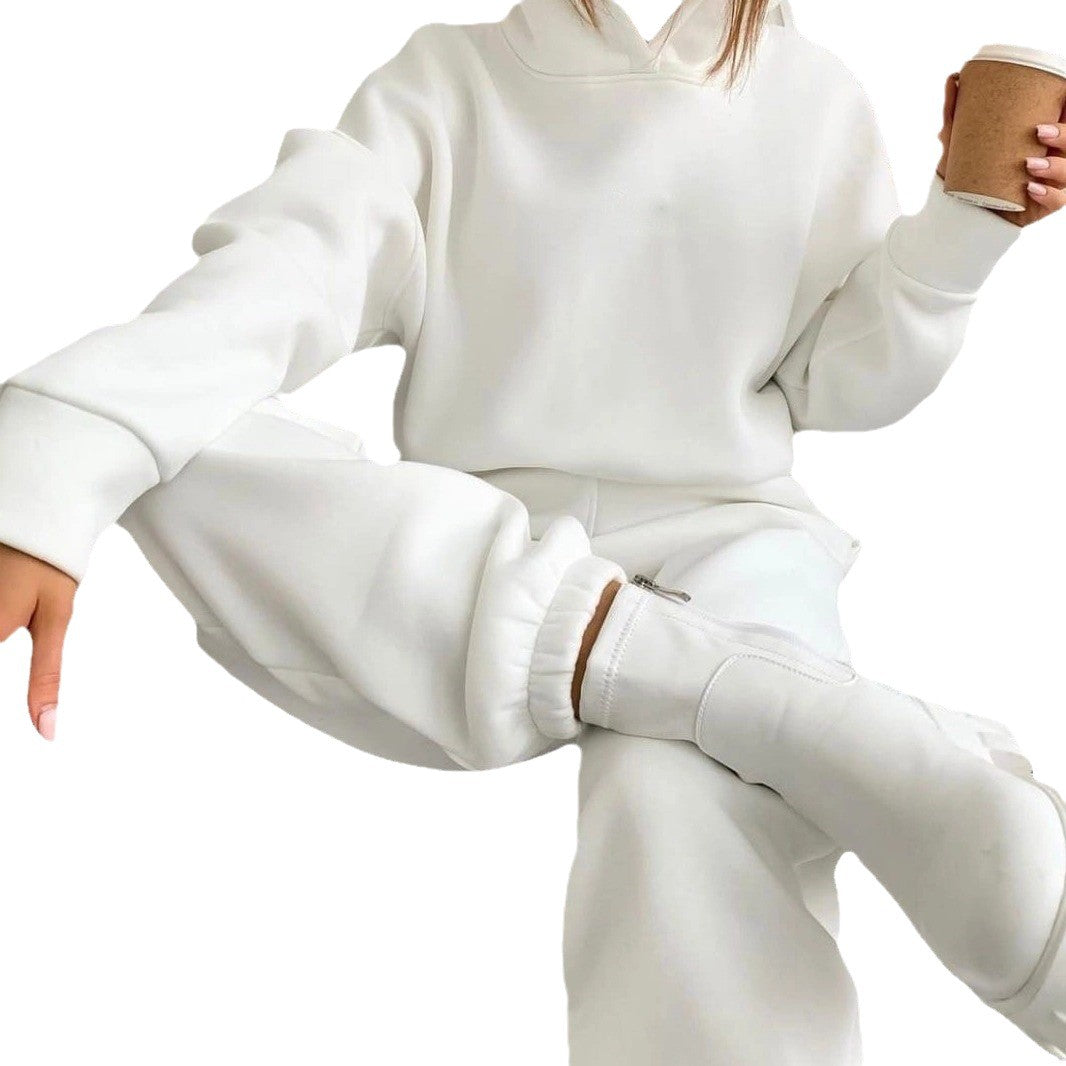Ladies casual tracksuit with hood and elastic waist Lune London