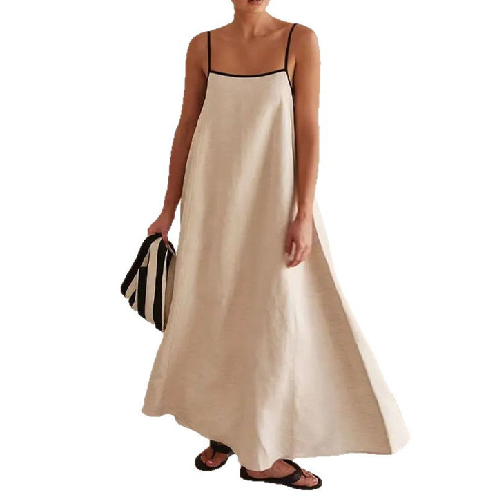 Robe maxi femme avec une coupe ample et des bretelles spaghetti réglables Chic & Stil