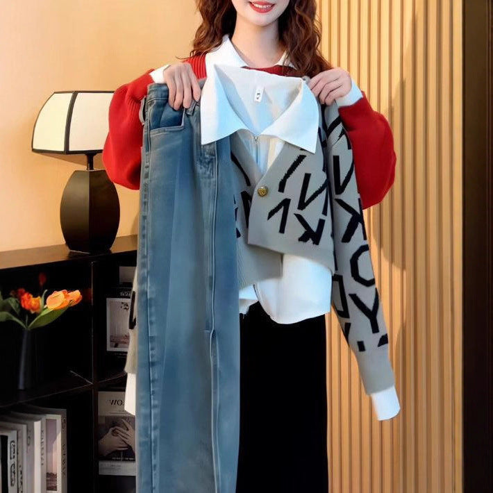 Cardigan féminin à la mode et tendance en style superposé Chic & Stil