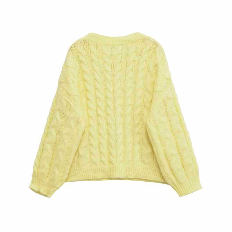 Women’s soft knit sweater with cable pattern Lune London