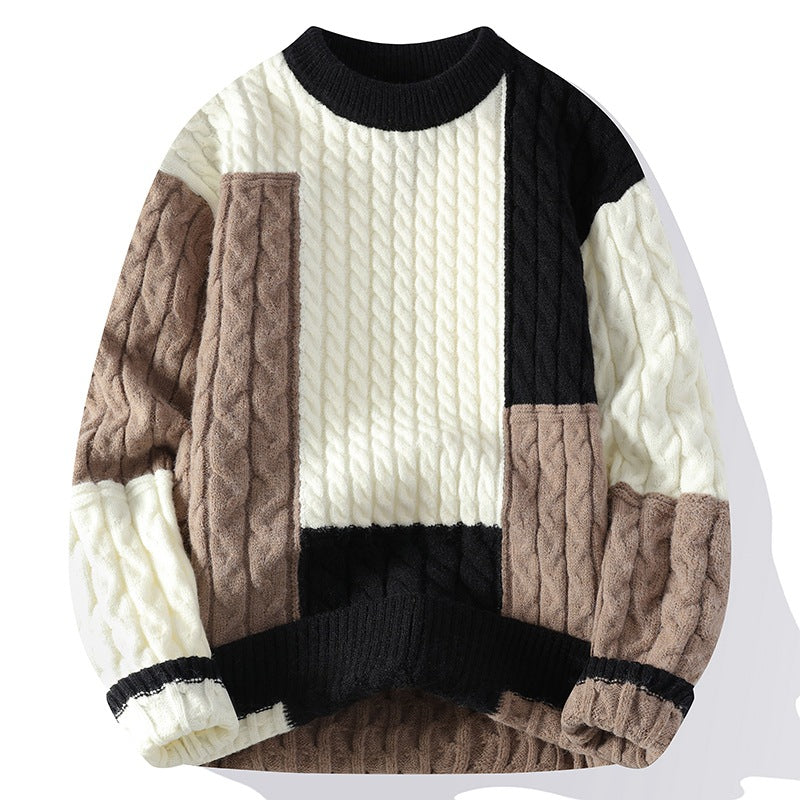 Elegant men's sweater in twisted knit design Lune London