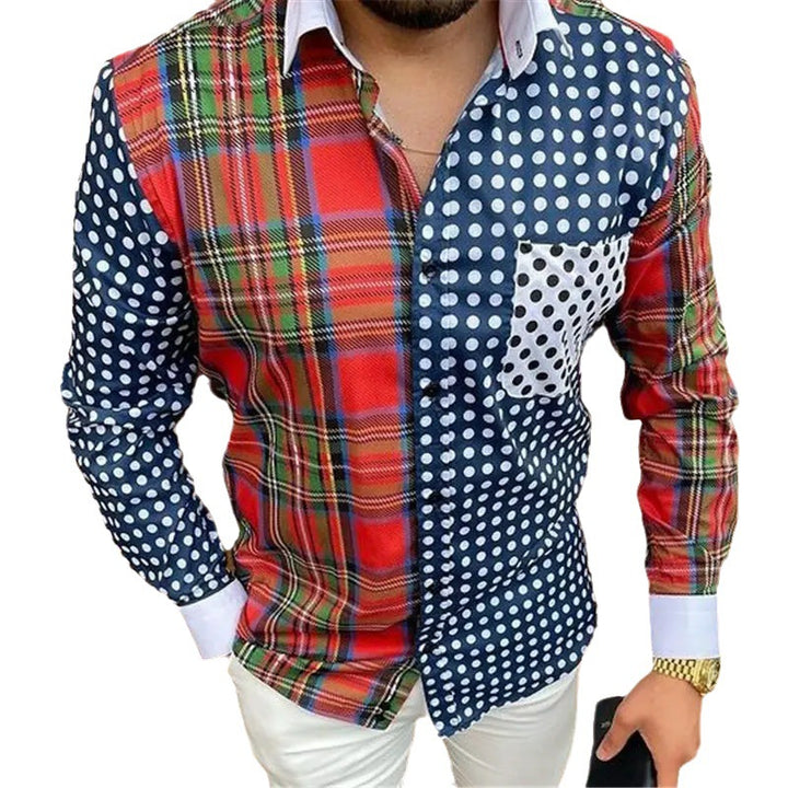 Long sleeve shirt for men with a modern floral design Lune London