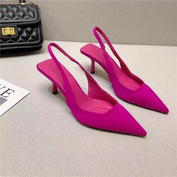Ladies Slingback Pumps with Narrow Point and Low Heel Height Lune London