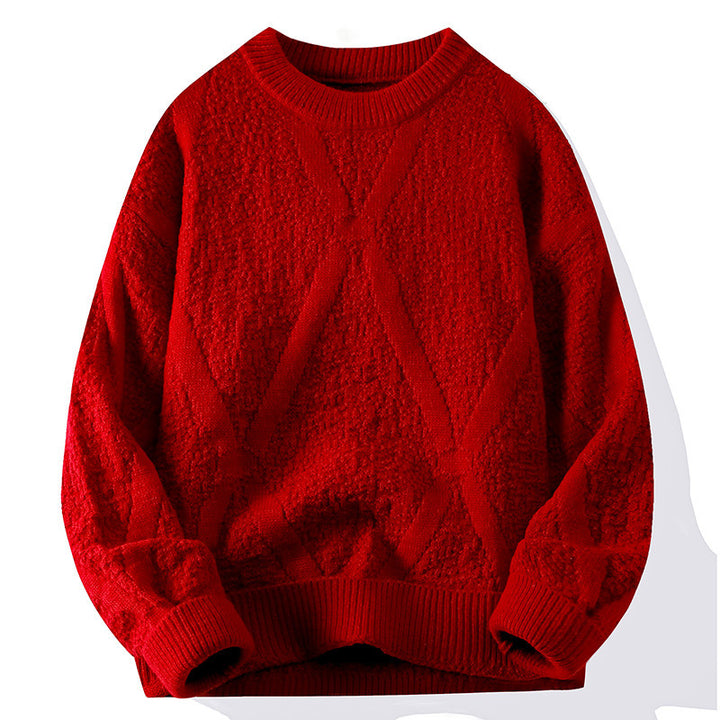 Ladies Knit Sweater with Pattern and Textured Surface Lune London