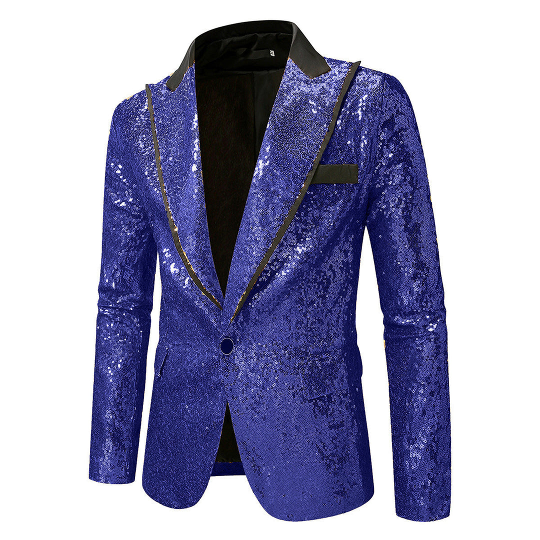 Men's Glittering Tuxedo Blazer Made Of High-Quality Satin Lune London