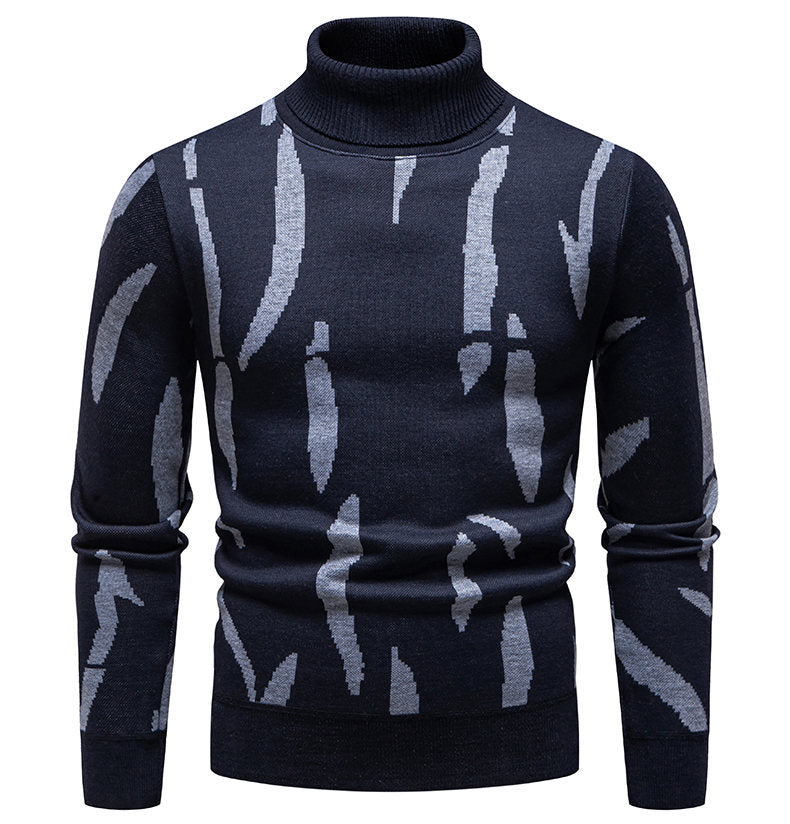 Trendy turtleneck for men with eye-catching pattern Lune London