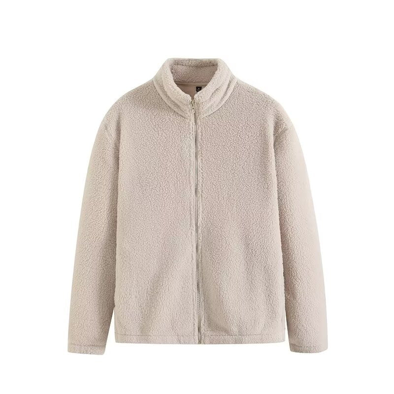 Veste en polaire pour femmes avec col haut et poches zippées pratiques Chic & Stil