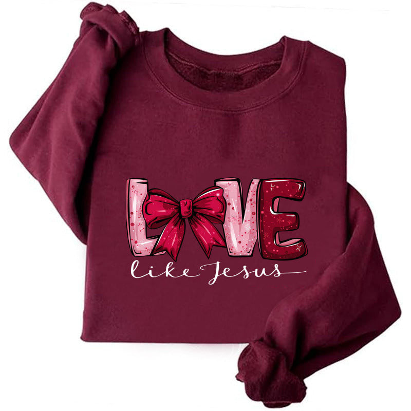 Sweat-shirt pour femmes avec un design de cœur créatif et un imprimé ludique Chic & Stil